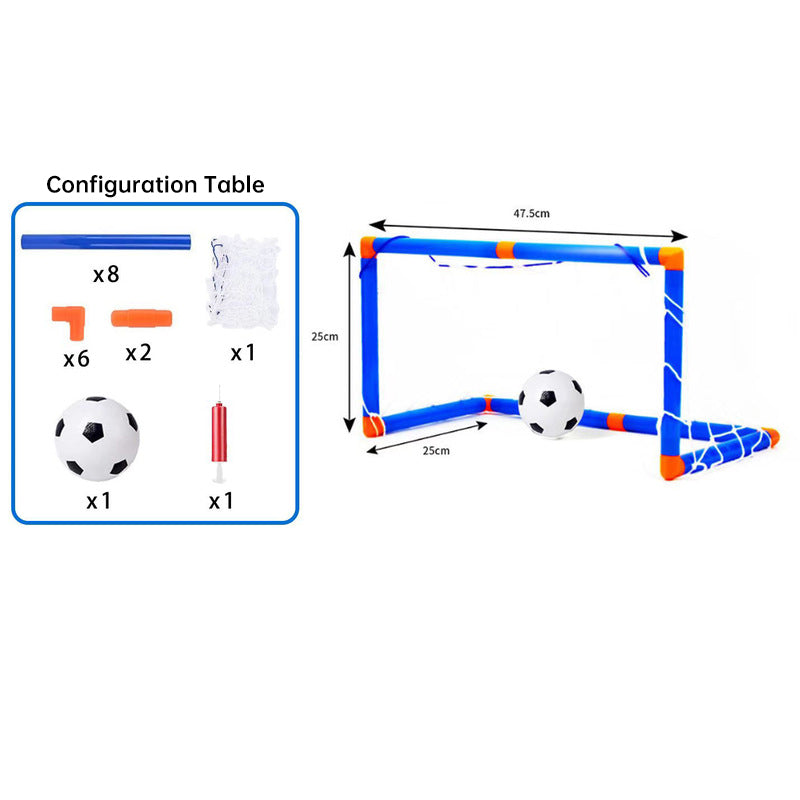 Kids Indoor Outdoor Mini Soccer Goal System Detachable Quality Plastic Posts