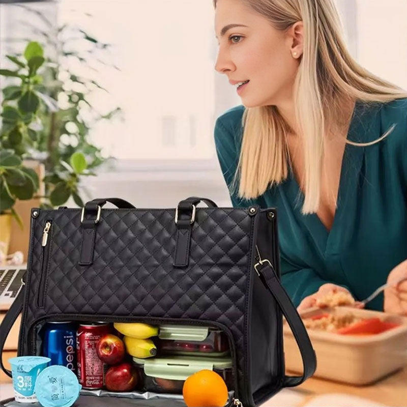 Insulated Tote Bag 15.6 Inch Laptop Storage Temperature Control Water Resistant