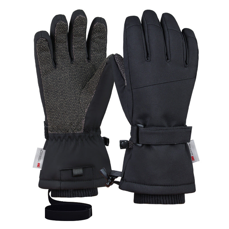 3M Thinsulate Lined Ski Gloves Waterproof Integrated Wrist Guards Pro Ski Gear