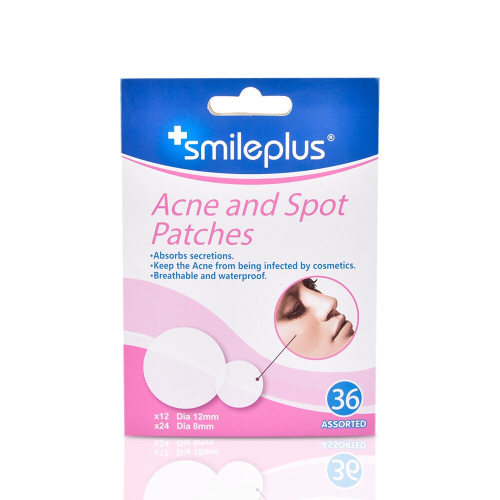 SmilePlus 36 Acne Spot Patches Anti-Inflammatory Hydrocolloid Pimple Treatment