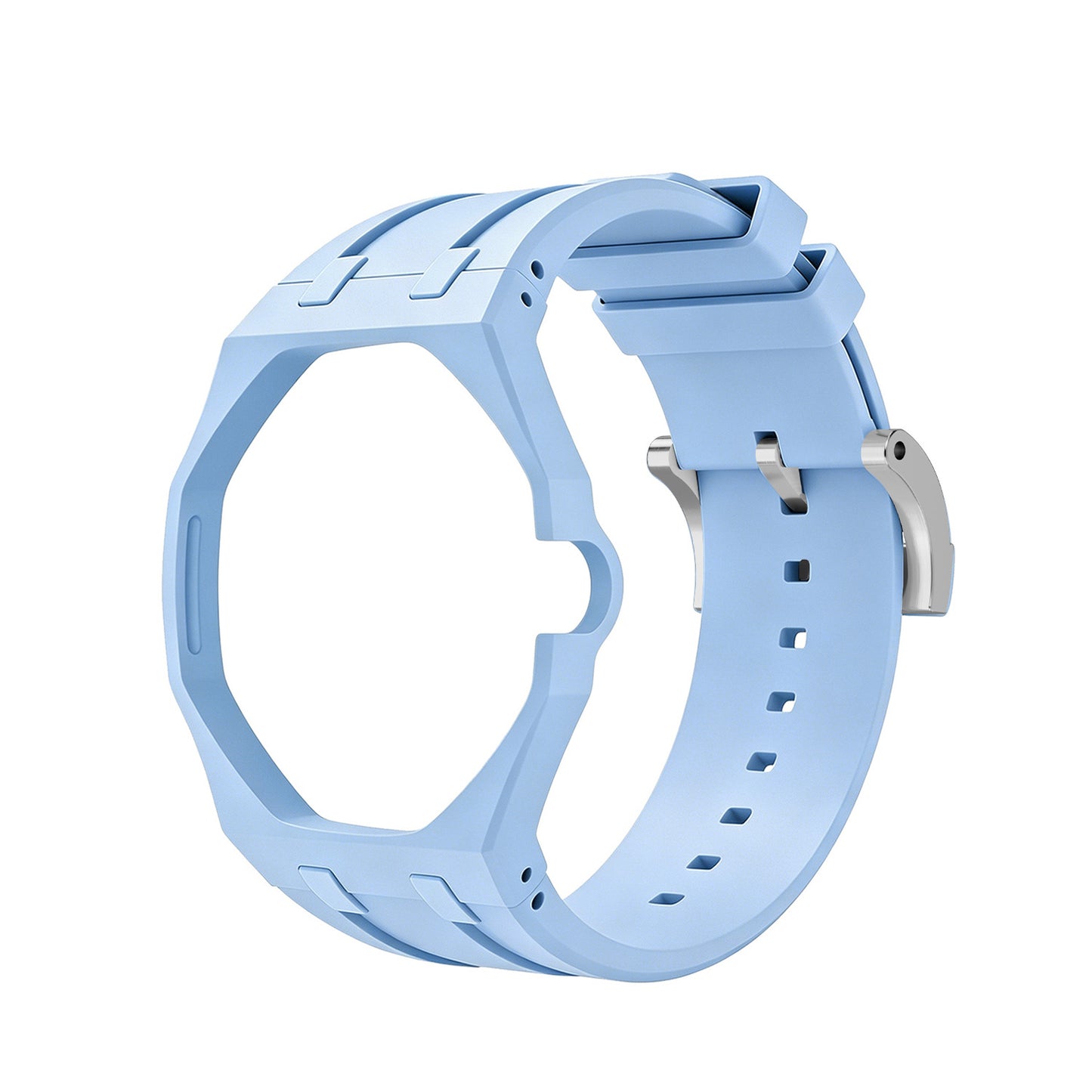 For AP x Swatch Royal Pop Watch Case Silicone Strap Adjustable Buckle Band