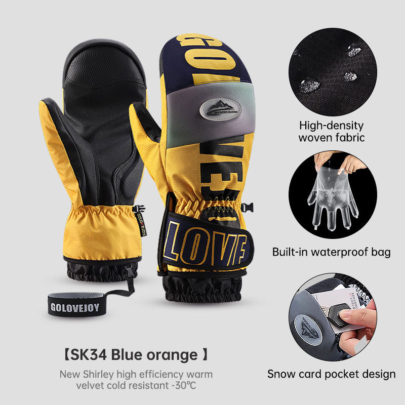 Winter Ski Gloves Thermal Insulation Waterproof Windproof Touchscreen Warmth