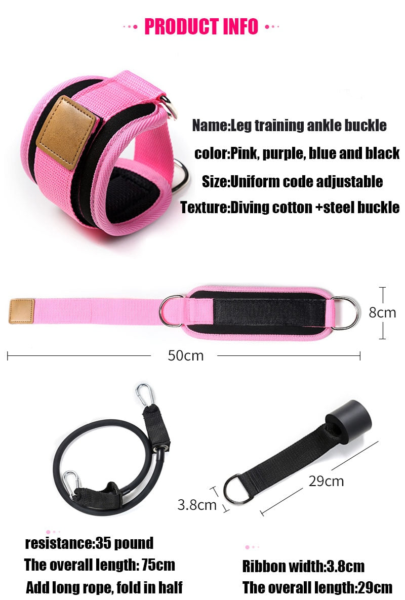 Resistance Bands Ankle Straps Cable Attachment Leg Pulley Strap Fitness Exercise