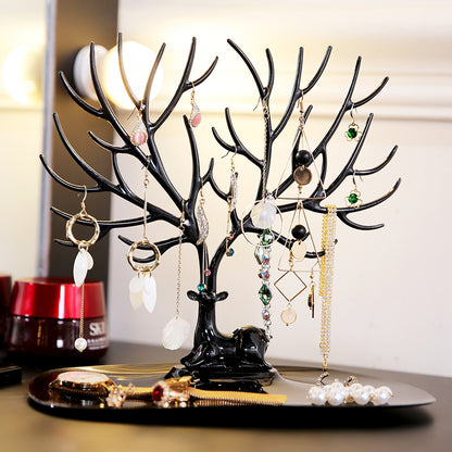 Jewellery Display Stand Deer Antler Tree Tray Organiser 25cm 15cm 22cm Compact