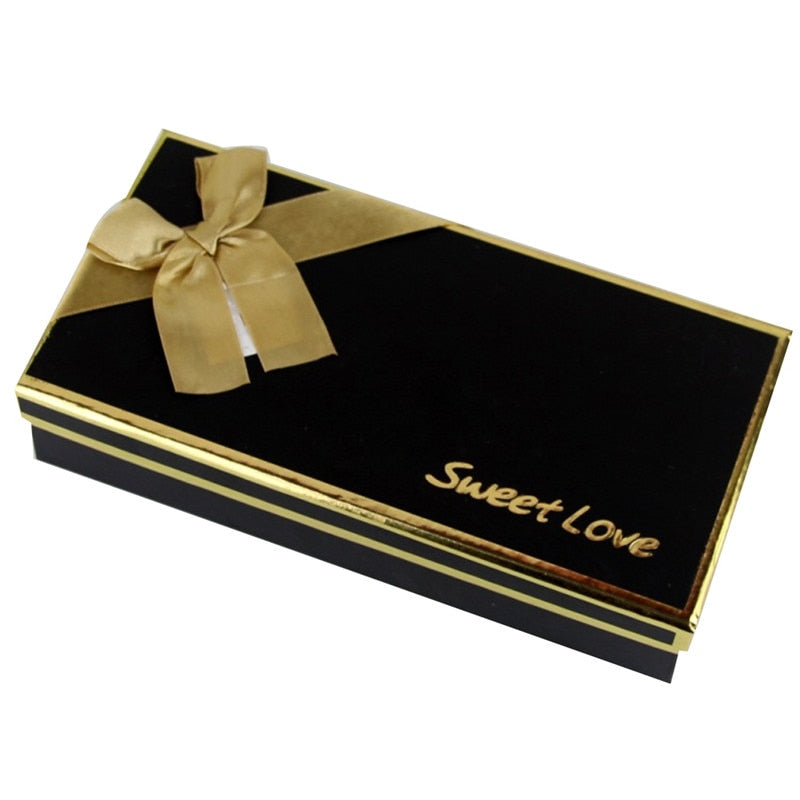 Rose Soap Flower Gift Box 18 Piece Elegant Ribbon Wedding Birthday Unique Gift