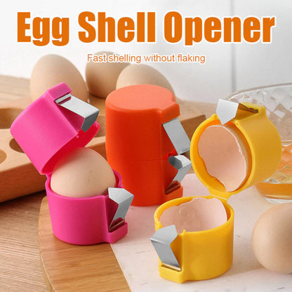 Egg Shell Opener Speedy Beater Round Metal Kitchen Accessory Efficient Essential