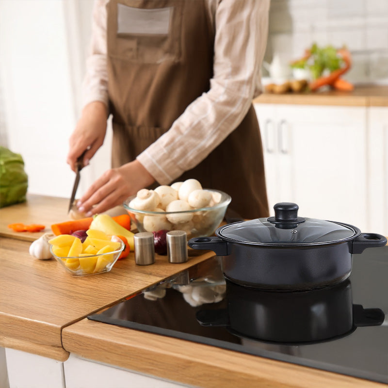 10-Piece Iron Cookware Set, Non-Stick Maifan Stone, Suitable for All Stovetops