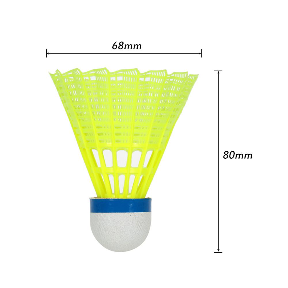 Nylon Badminton Shuttlecocks Six Pack 80mm Aerodynamic Standard Size Gym Use