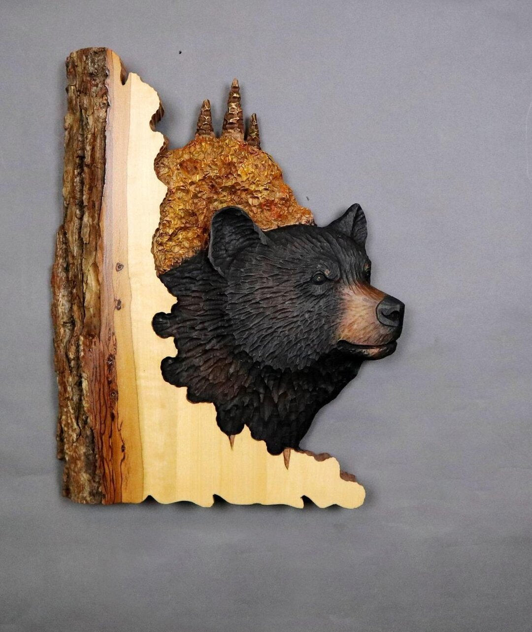 Animal Carving Wall Sculpture Handcrafted Artistic Home Decoration 38cm x 26cm