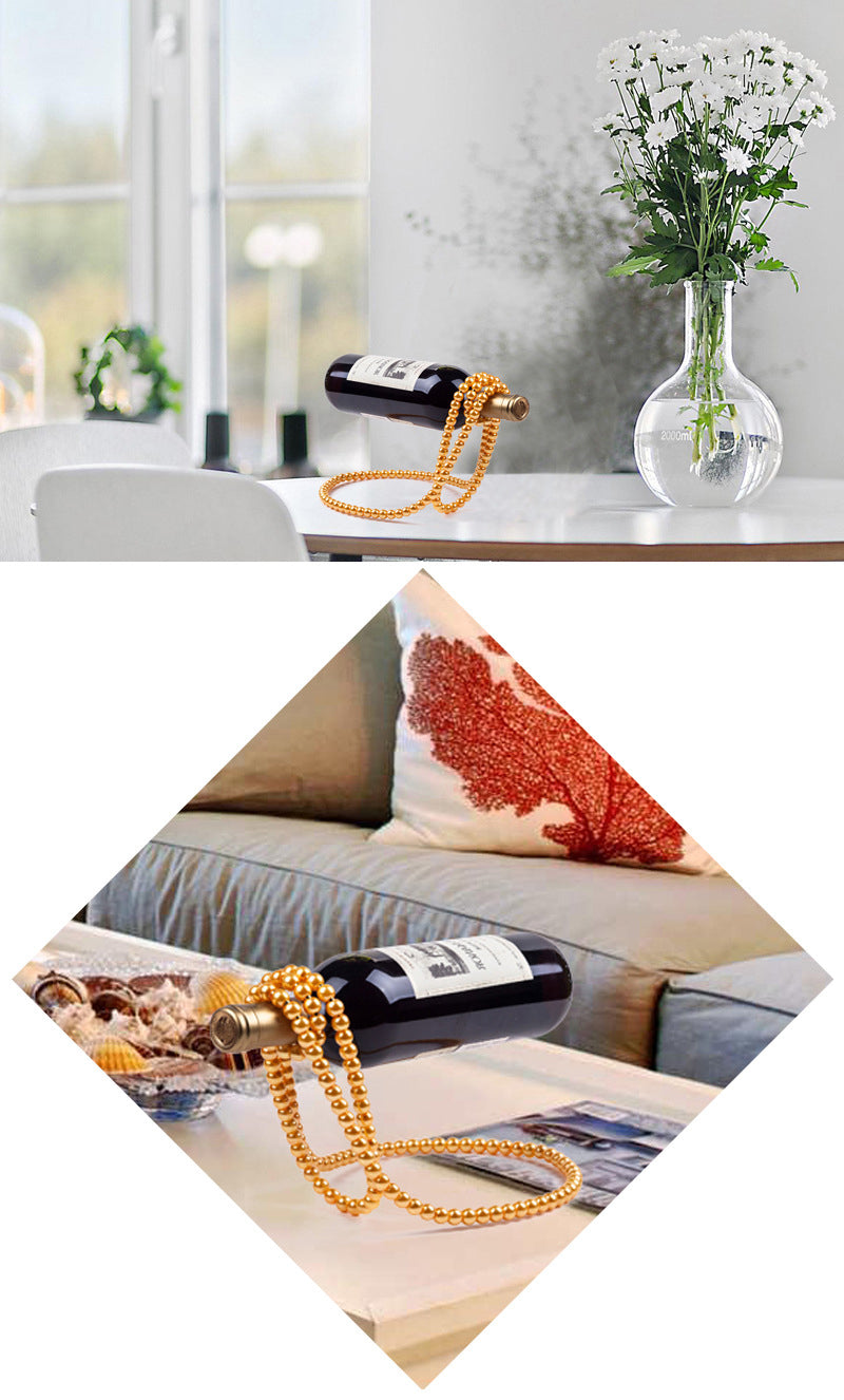 Pearl Wine Rack Elegant Holder for Champagne White Decor Home Decoration