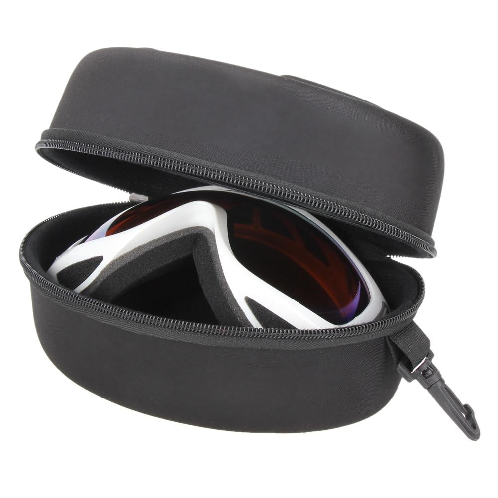EVA Ski Goggle Case Durable Scratch Crush Resistant Zip Secure Portable Hook