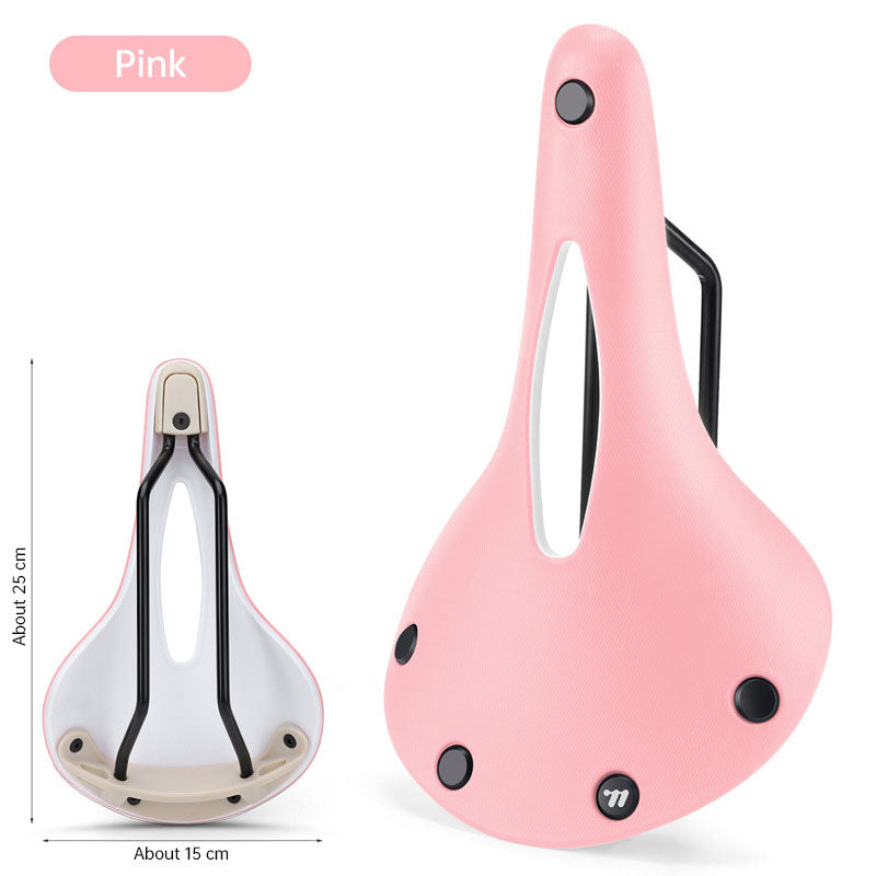 Vintage Bicycle Saddle Anti-slip, Lightweight, Hollow Design for Optimal Comfort