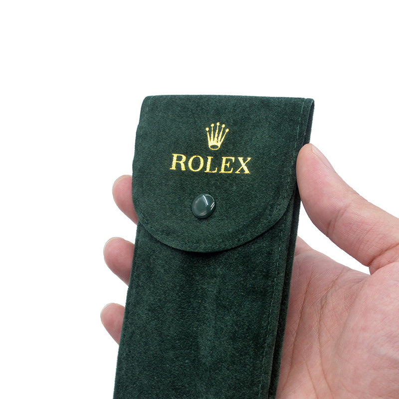 Velvet Snap Button Watch Pouch Thickened Mechanical Case Scratch Resistant Bag