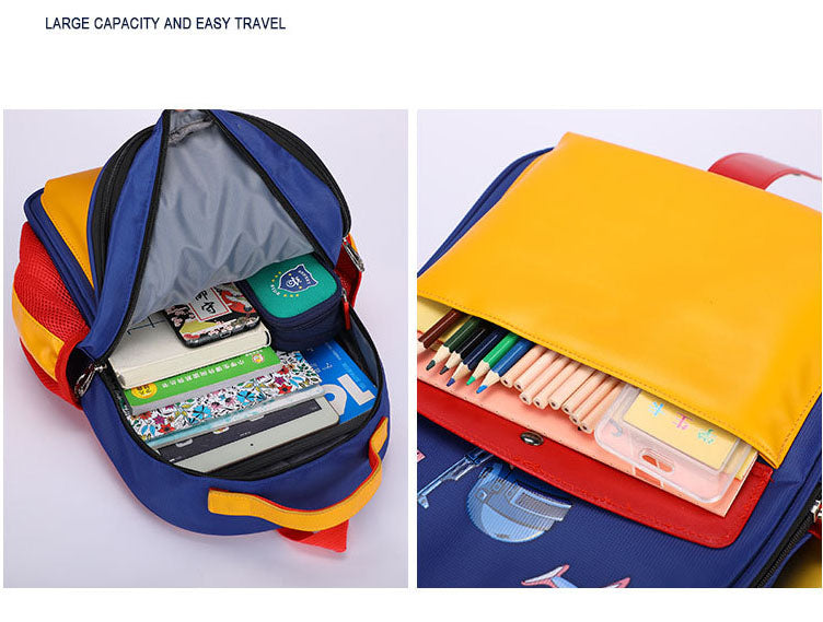 Kids Cartoon Backpack Lightweight School Bag Ages 3-5 Durable Adjustable Straps