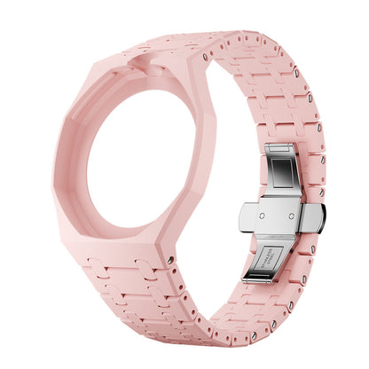 For AP x Swatch Royal Pop Ceramic Watch Case Strap Brushed Stainless Steel Clasp