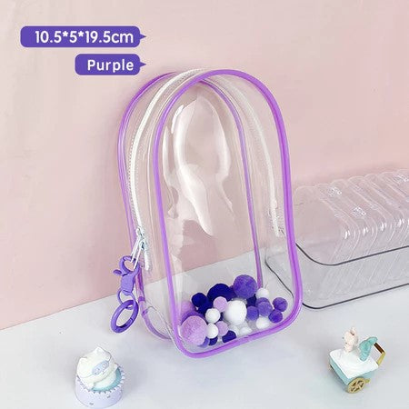 Storage Bag For Labubu Figure 17cm Transparent Thick Durable Weather Resistant