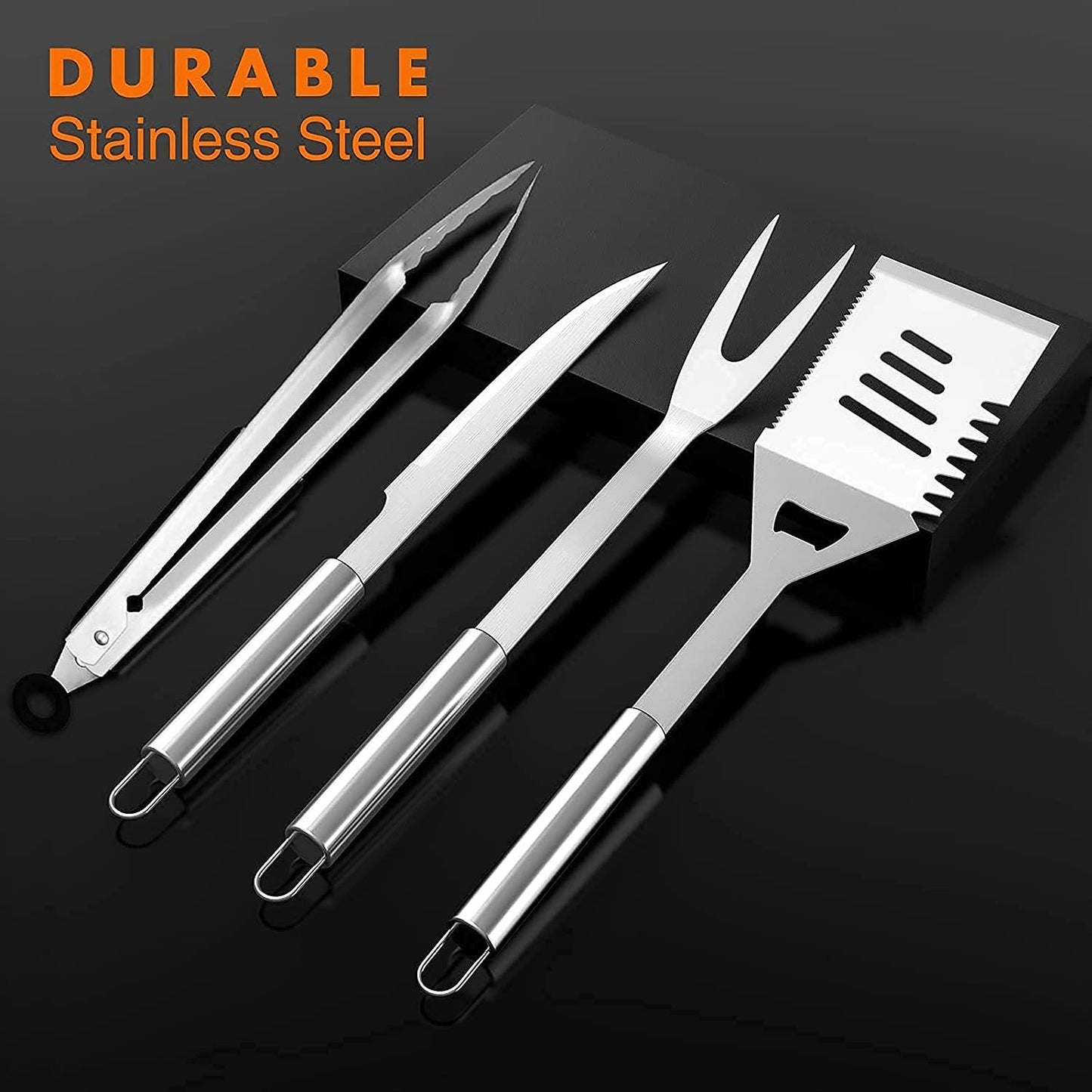 Stainless Steel 39-Piece BBQ Grilling Baking Utensil Kit Outdoor Cooking Tools