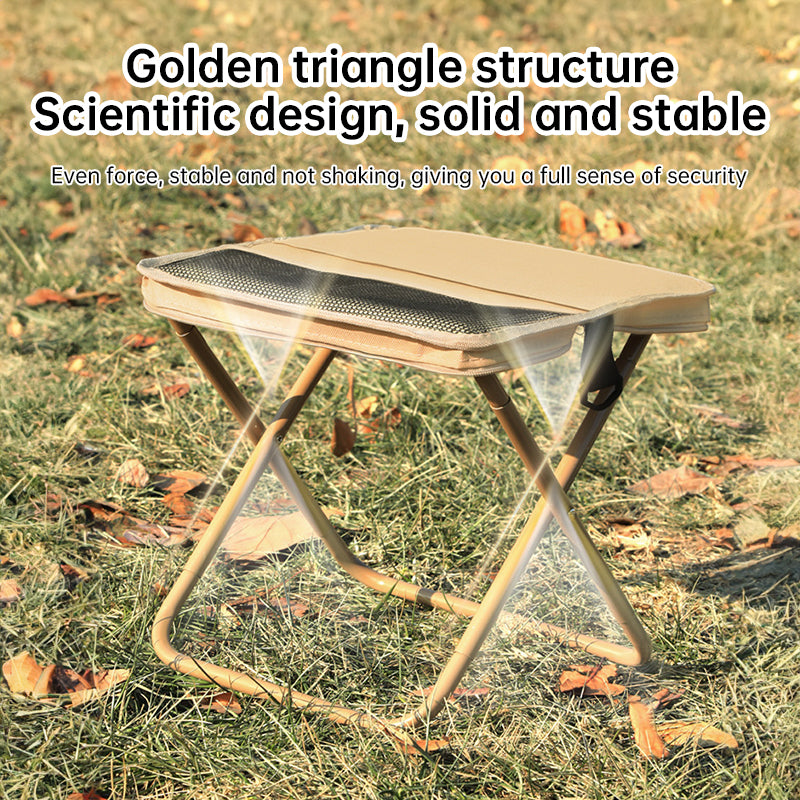 Portable Folding Stool Lightweight Carbon Steel Outdoor Indoor Seating Compact