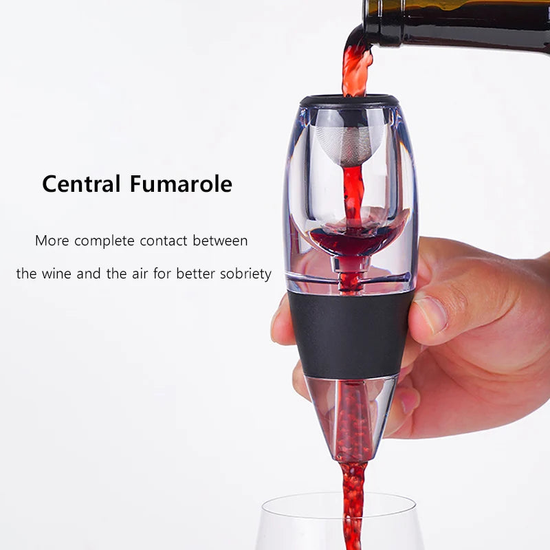 Wine Aerator Pourer Decanter Set Stand Air Strainer Purifier Diffuser Filters