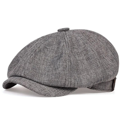Men's Classic Newsboy Cap, Gatsby Style Baker Boy Hat, Vintage Beret Flat Cap