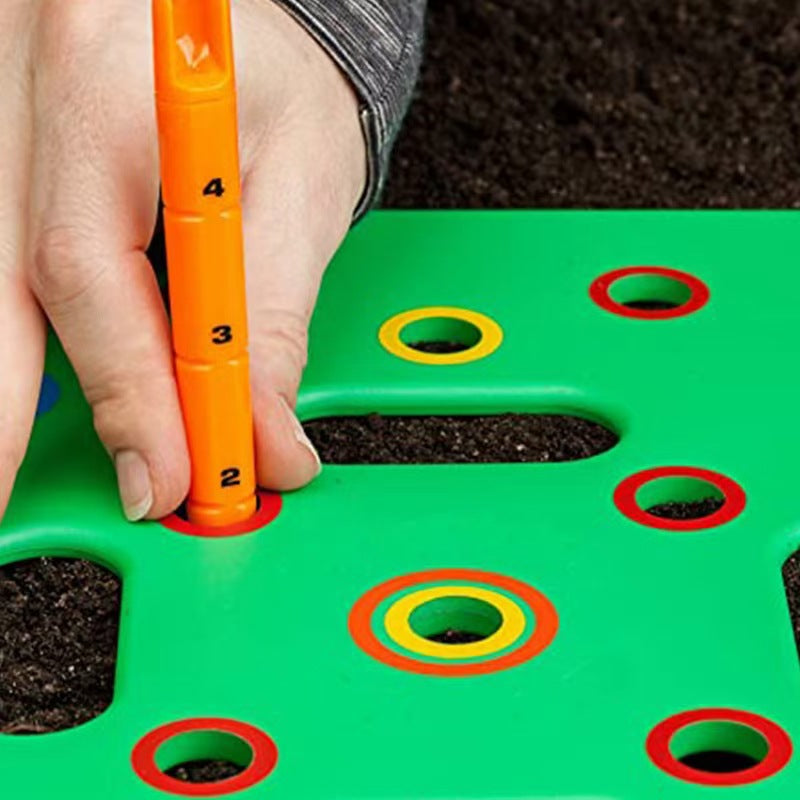 Square Seeding Template Planting Board Seed Spacing Tool Green Abs Plastic Kit