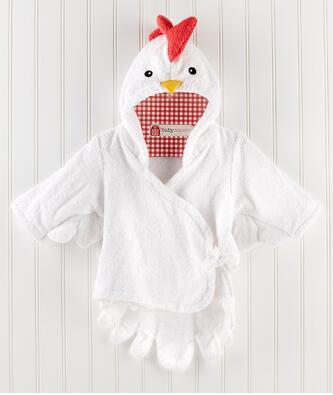 Adorable Hooded Animal Baby Bathrobe Ages 0-2 | Soft, Comfortable, Fun Designs
