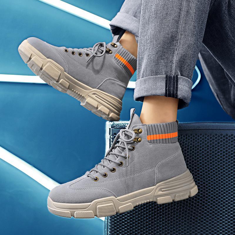 Men's Autumn Winter High-Top Boots Work Motorcycle Labour Shoes Outdoor Gear