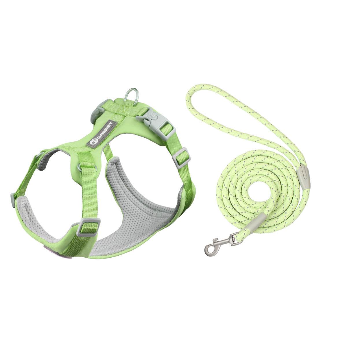 Lightweight Breathable Dog Harness Leash Set Adjustable Vest Reflective Design