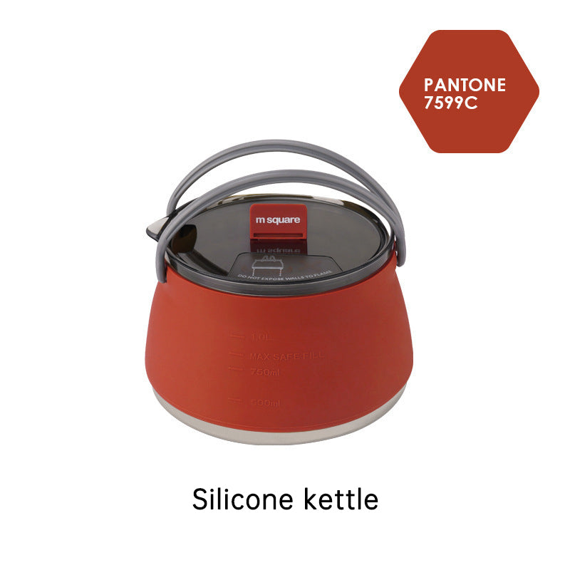 Travel Camping Silicone Kettle Lightweight Collapsible Space Efficient Design