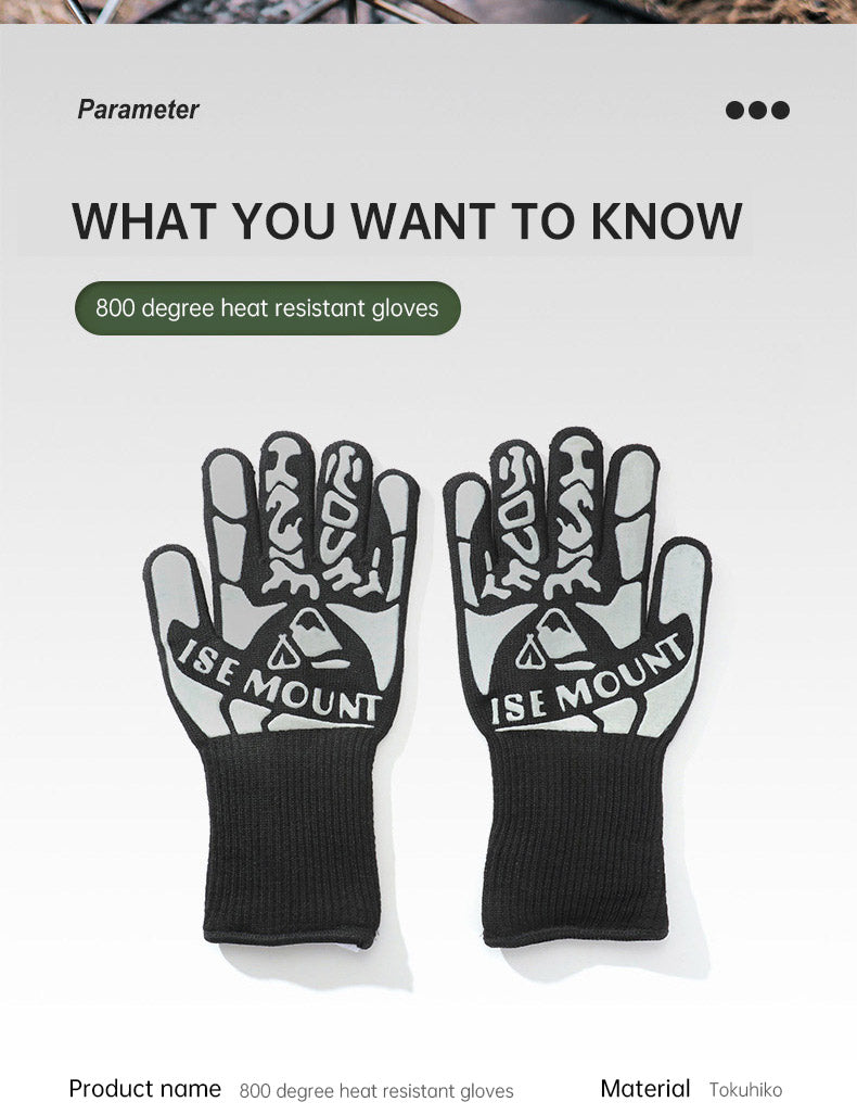 Silicone BBQ Gloves Offering Thermal Resistance Maximum 800 Degrees Protection
