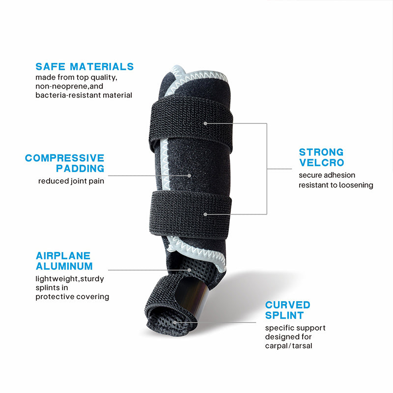 Dog Front Leg Brace Carpal Hyperextension Splint Support Strong Velcro Fastening