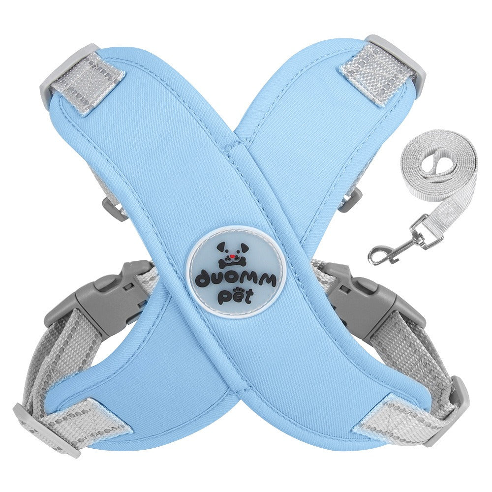 Adjustable Breathable Pet Harness & Leash Vest Reflective Strip Dog Supplies