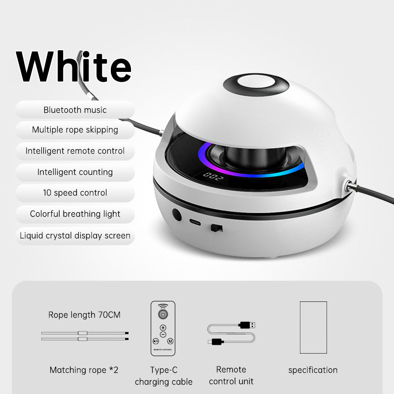 Smart Jump Rope Machine 10-Level Adjustable Speed LED Display Bluetooth Sync