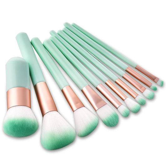 Professional Makeup Brush Kit 10 Piece Persian Wool Eye Shadow Foundation Tools
