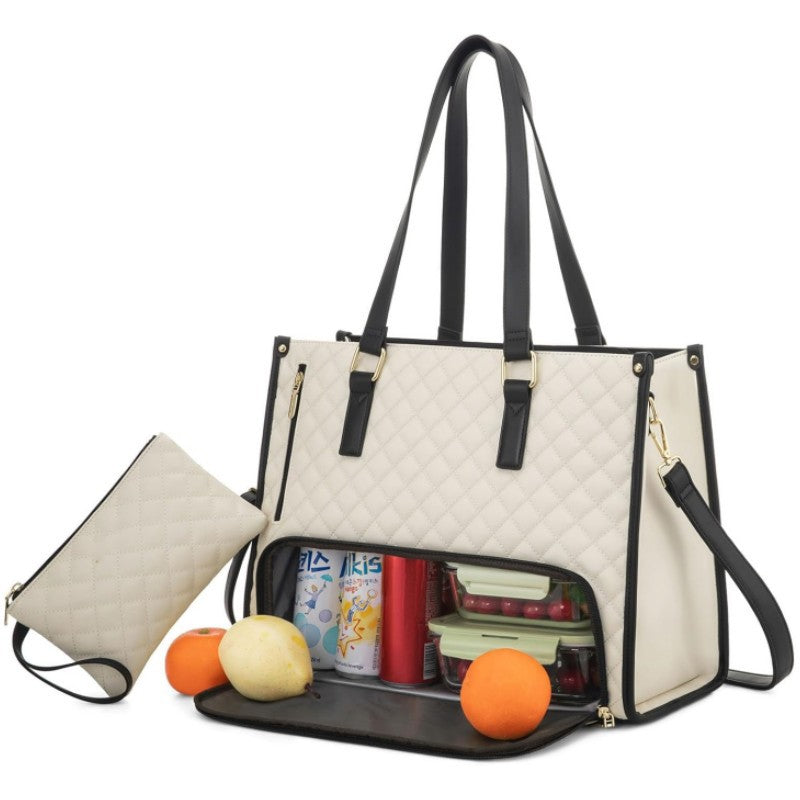 Insulated Tote Bag 15.6 Inch Laptop Storage Temperature Control Water Resistant