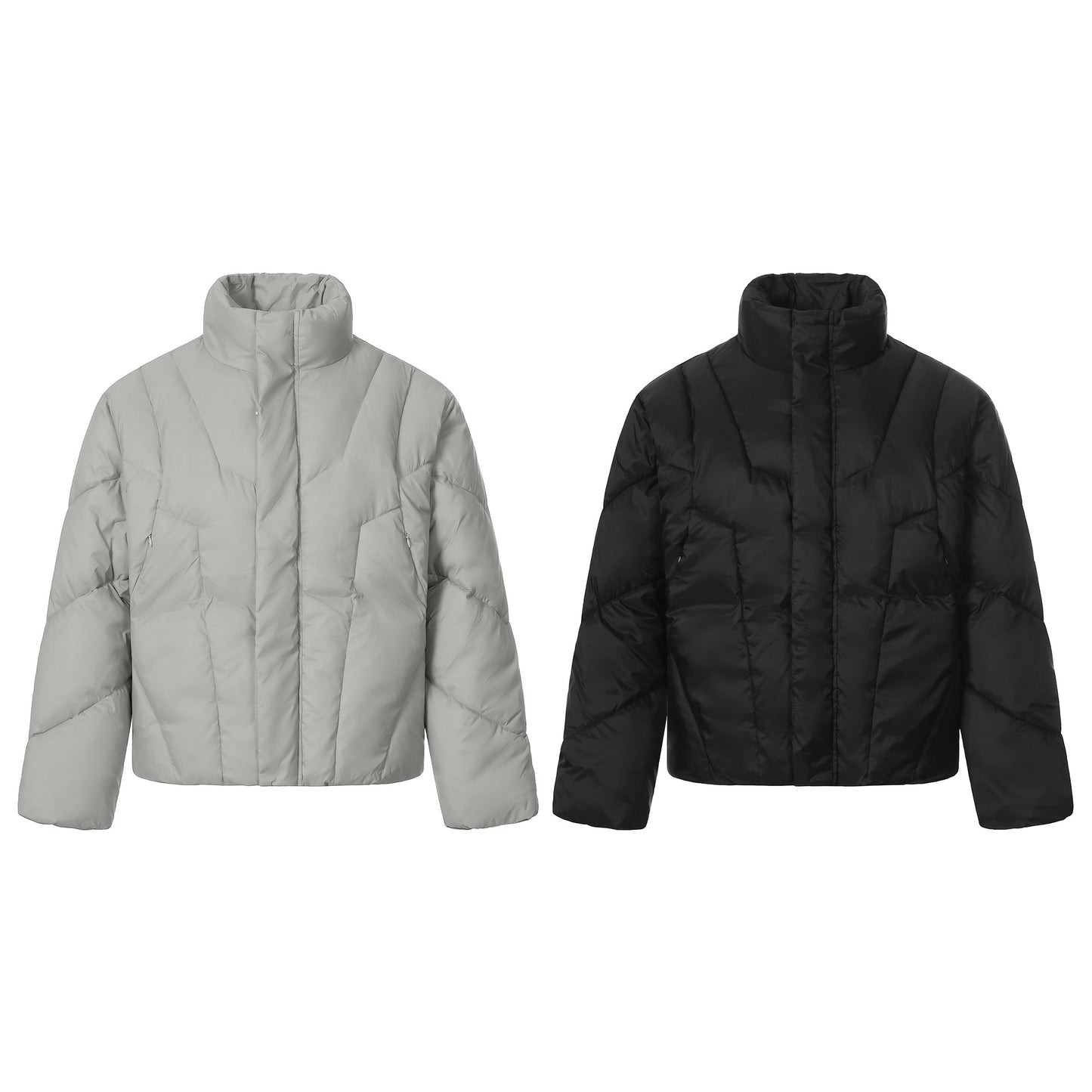 Heavy Quilted Bomber Jacket with Detailed Stitch for Winter Biker Outdoor Wear