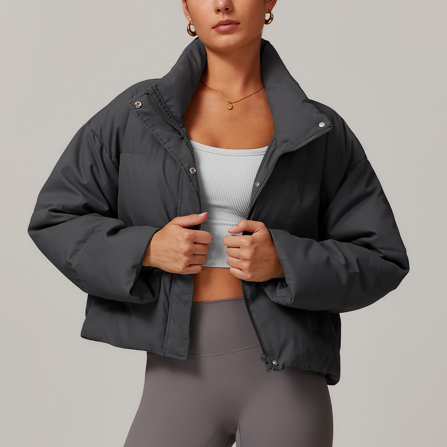 Women's Premium Duck Down Jacket Waterproof Lightweight Winter Coat White