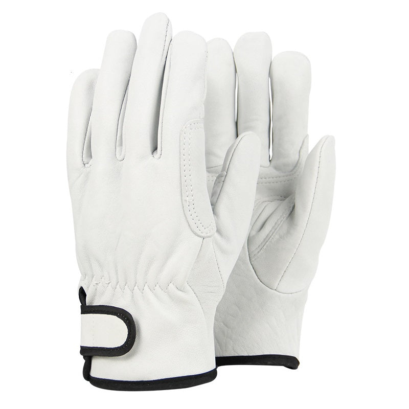 Leather Gloves Durable Protective Gear Outdoor Motorcycle Garden Work Safety