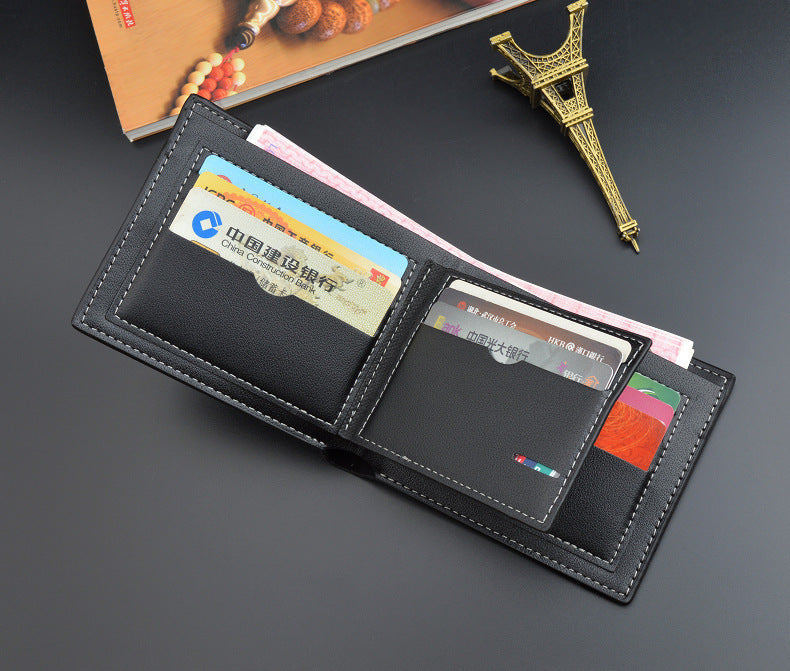 Men's Leather Men Wallet Slim RFID Blocking Credit Card Holder Secure Storage