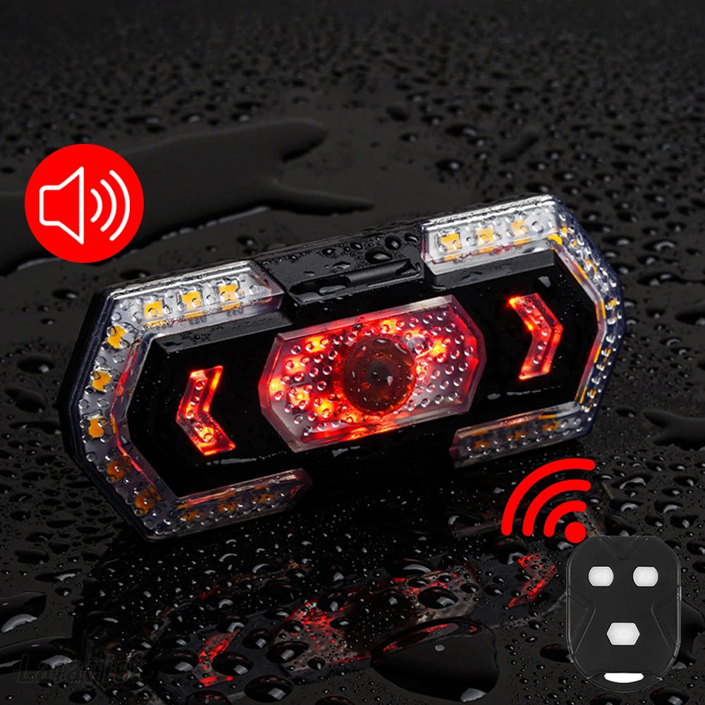 Wireless Bicycle Rear Lamp Remote Turn Signal LED Taillight Safety Cycling Gear