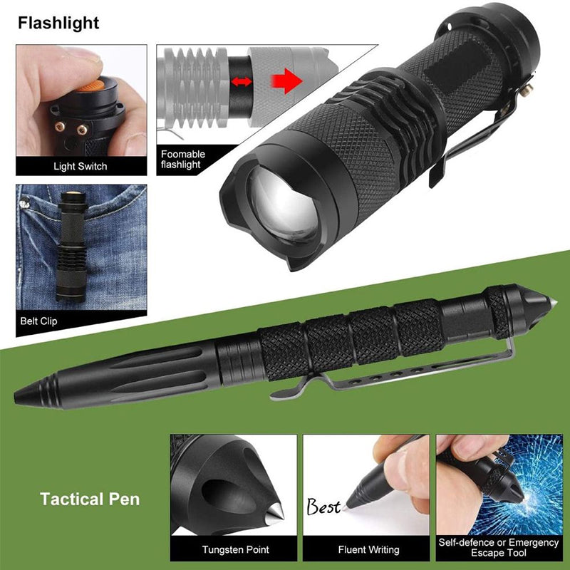 Comprehensive Outdoor Survival Kit Emergency Tools and Tactical Gear Camping