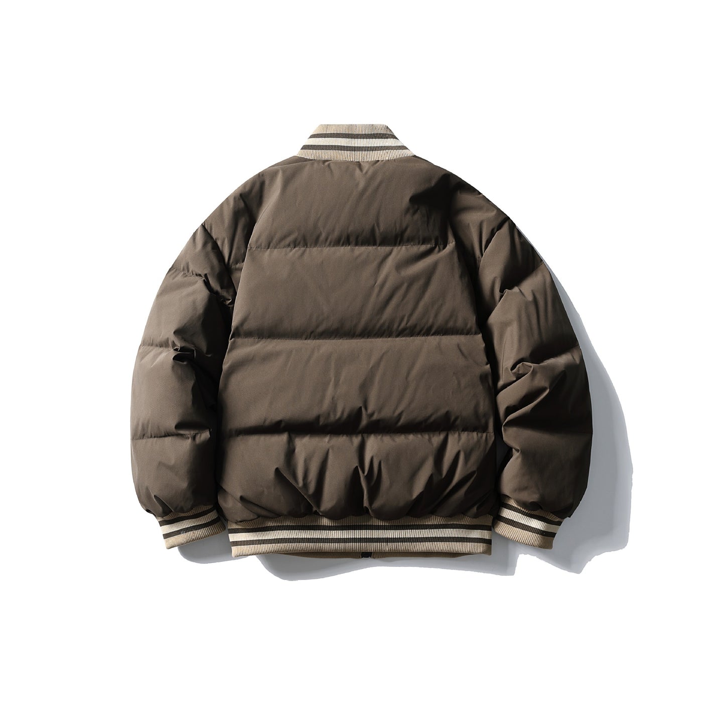 Men's Insulated Winter Jacket Casual Zip-Up Warm Outerwear with Loose Fit Design