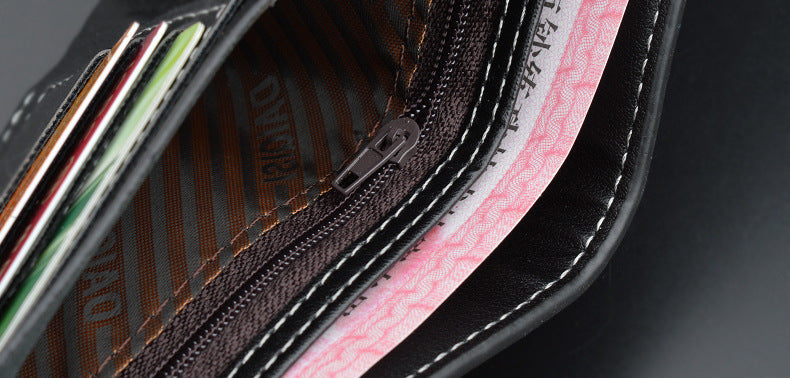 Men's Leather Men Wallet Slim RFID Blocking Credit Card Holder Secure Storage