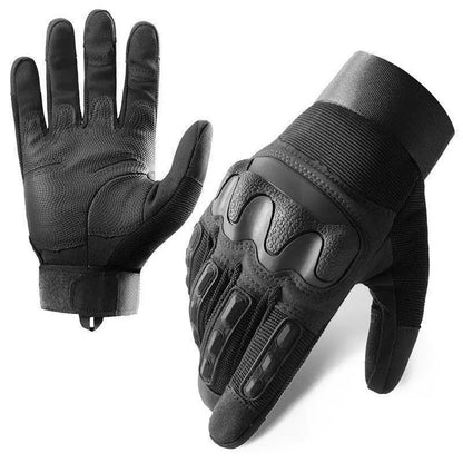 Mens Tactical Gloves Full Finger Anti Slip Reinforced Knuckle Grip Velcro S M L