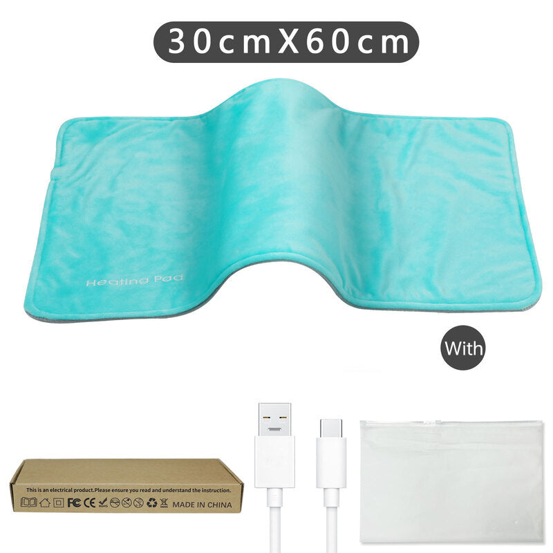 USB 5V Mini Electric Heating Mat 50x30cm Portable Durable Long Cable Blanket