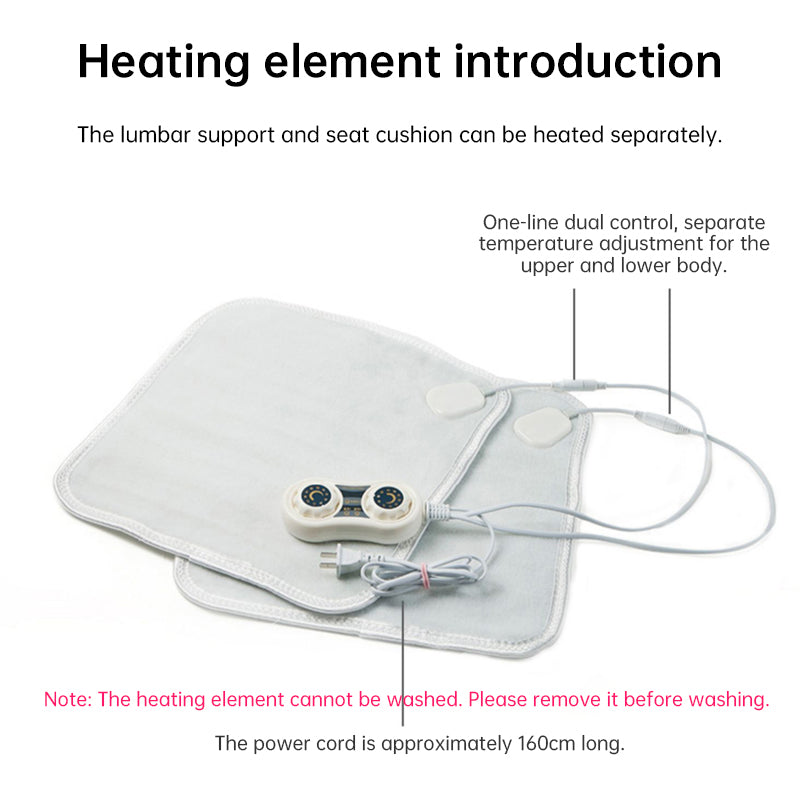 Heated Seat Cushion 220V Electric Pad Office Chair Heating Element Smart Timer