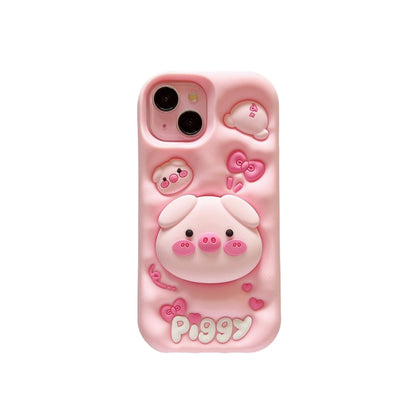 Cartoon Shockproof Silicone Case For iPhone 17 16 15 14 13 12 11 Pro Max Protection