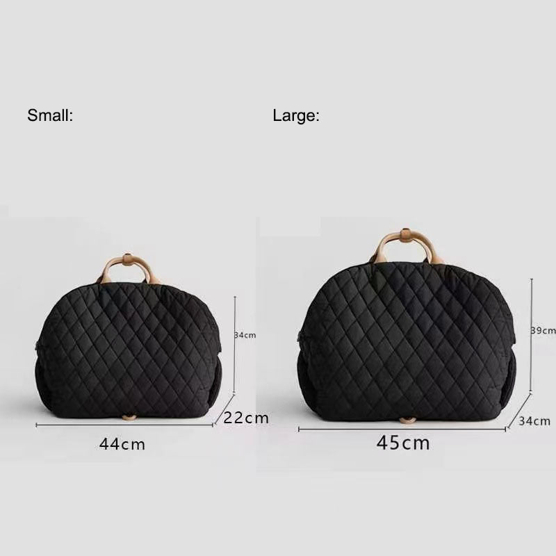 Luxury Quilted Dog Carrier & Travel Bed Lightweight Portable Pet Bag Cat Animal