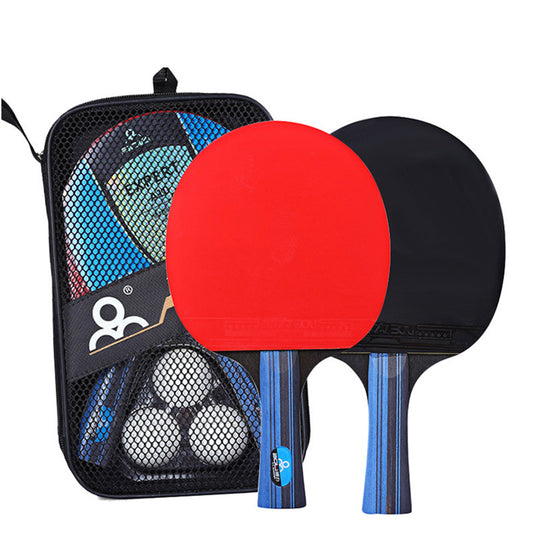 Table Tennis Racket Set, Double-Sided Rubber, 2 Bats & 3 Balls, Beginner Training