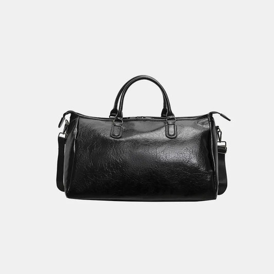 Faux Leather Oversize Weekend Travel Bag Shoulder Hand Luggage Holdall Tote Gym